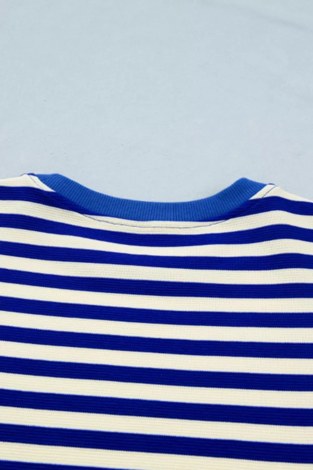 Striped Ruffle Sleeve Top and Shorts Set