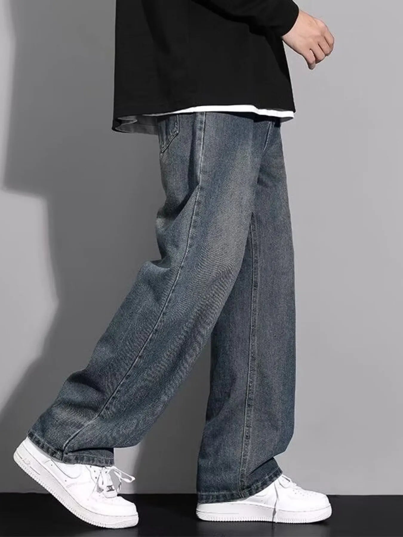 Men's Full Size Wide Leg Jeans Plus Size