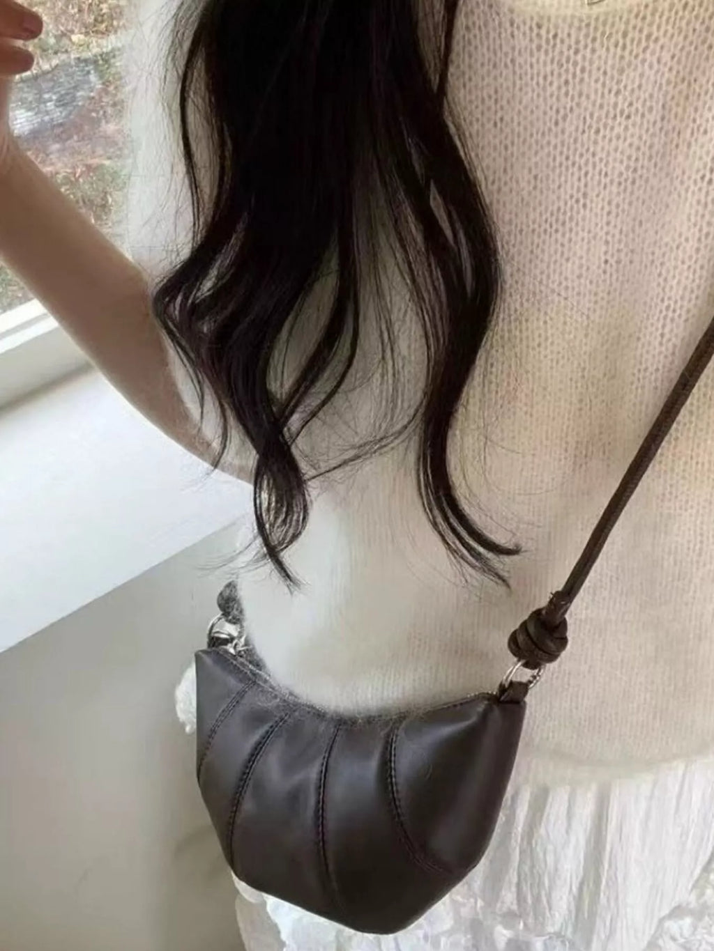 Croissant Shaped Crossbody Bag