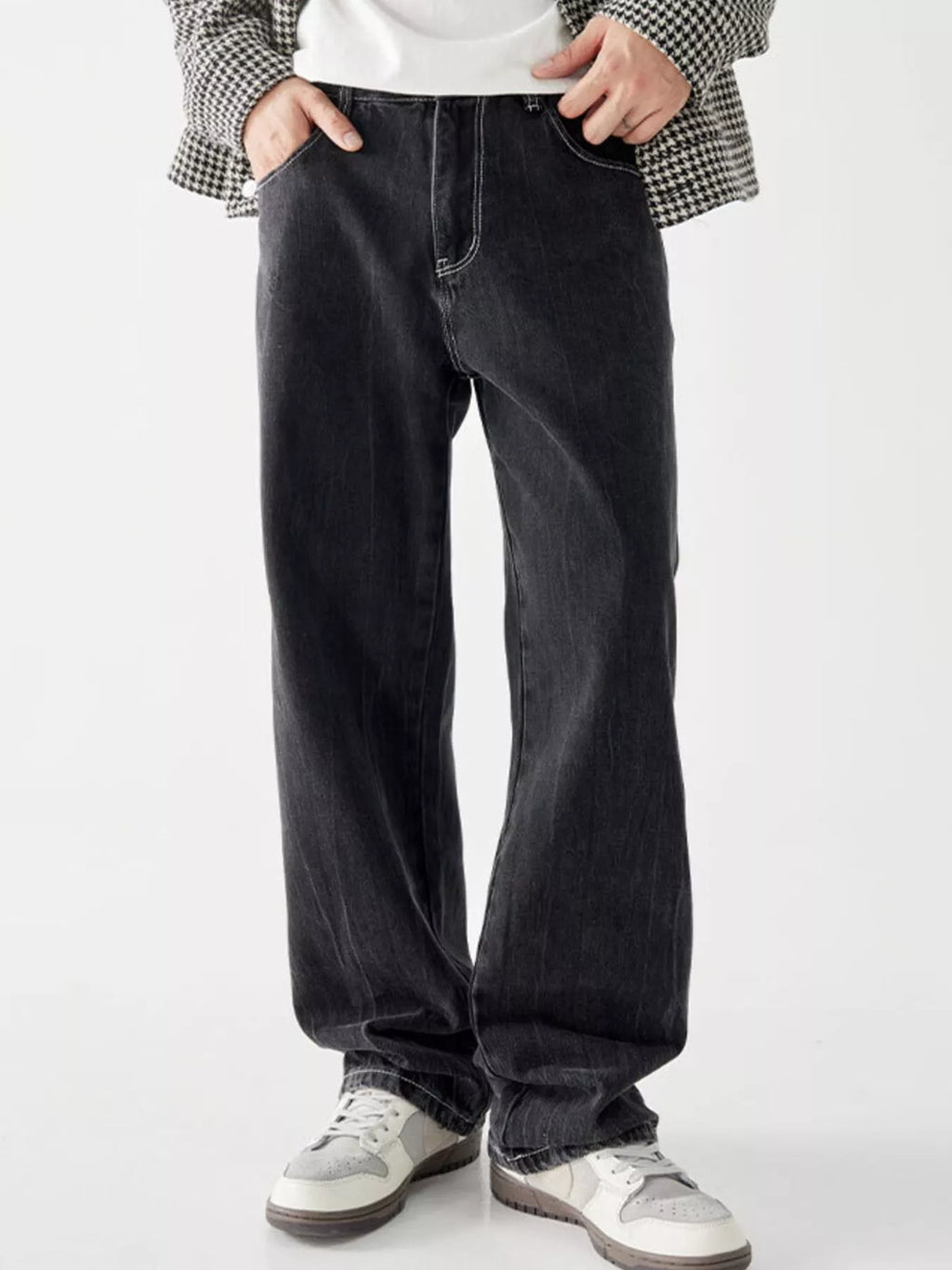 Men's Vintage Wash Loose Fit Jeans