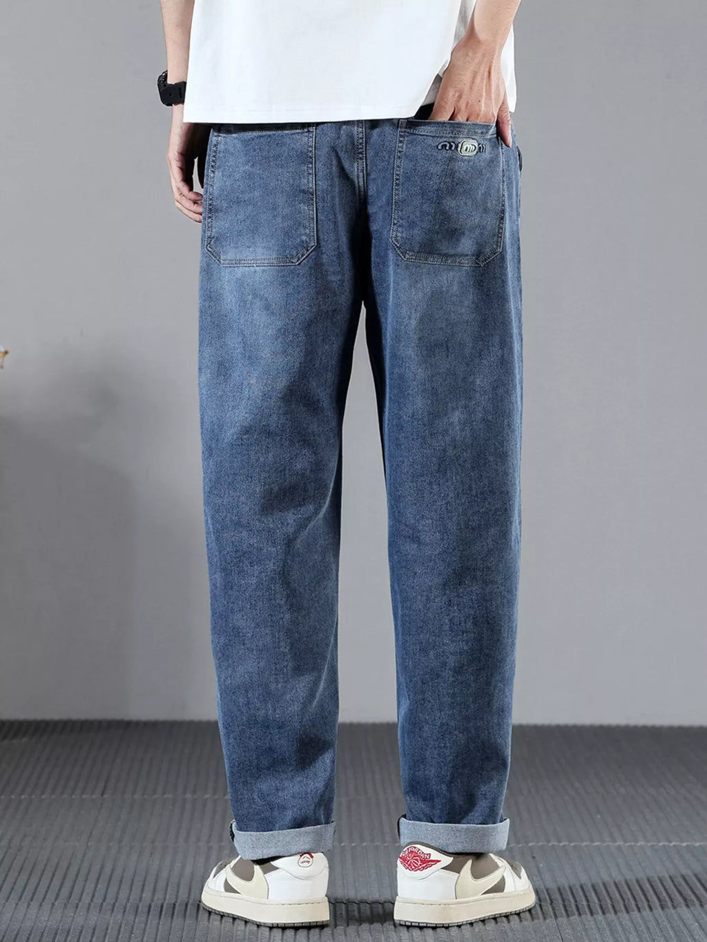 Men's Plus Size Wide Leg Jeans