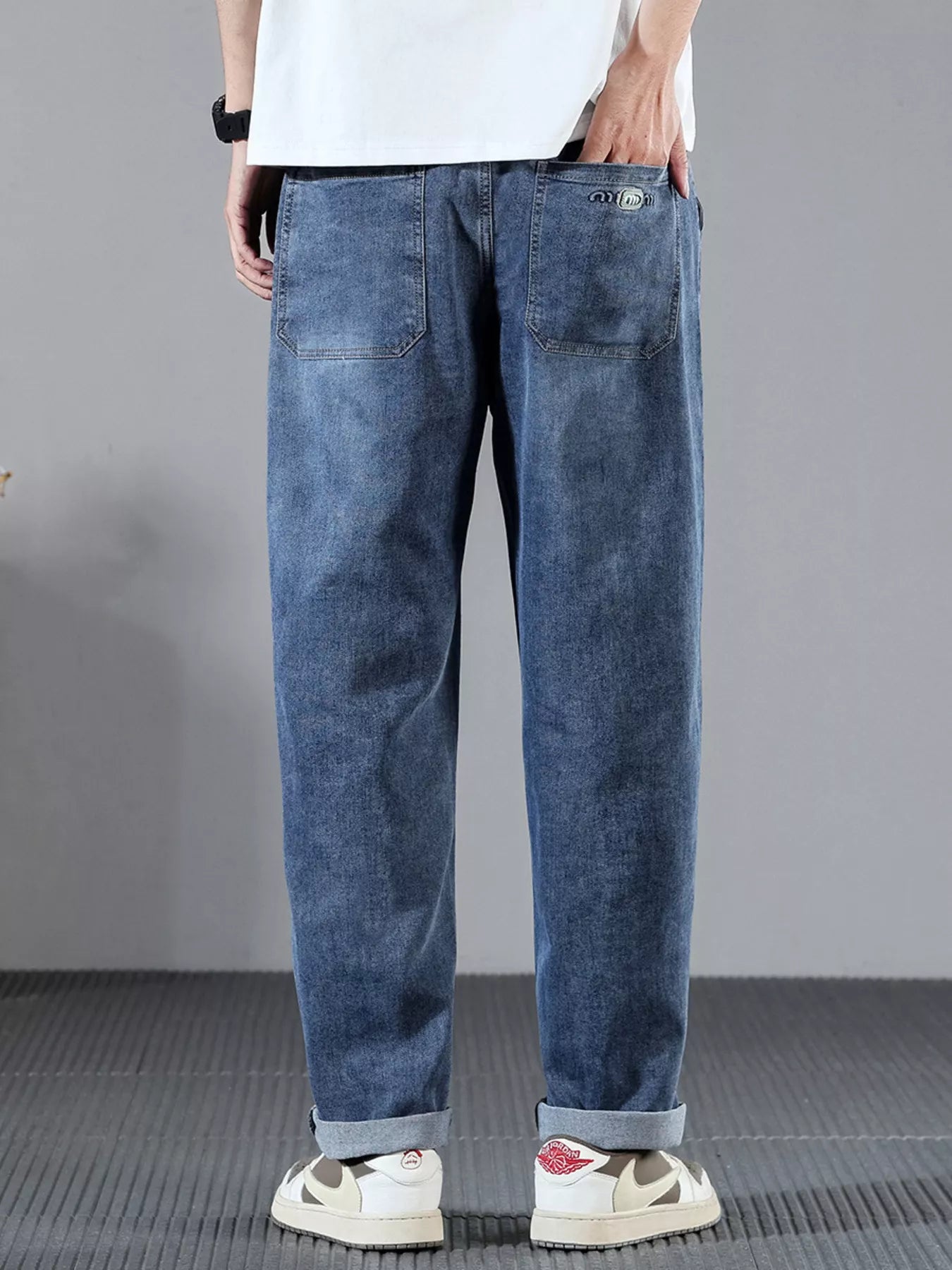 Men's Plus Size Wide Leg Jeans