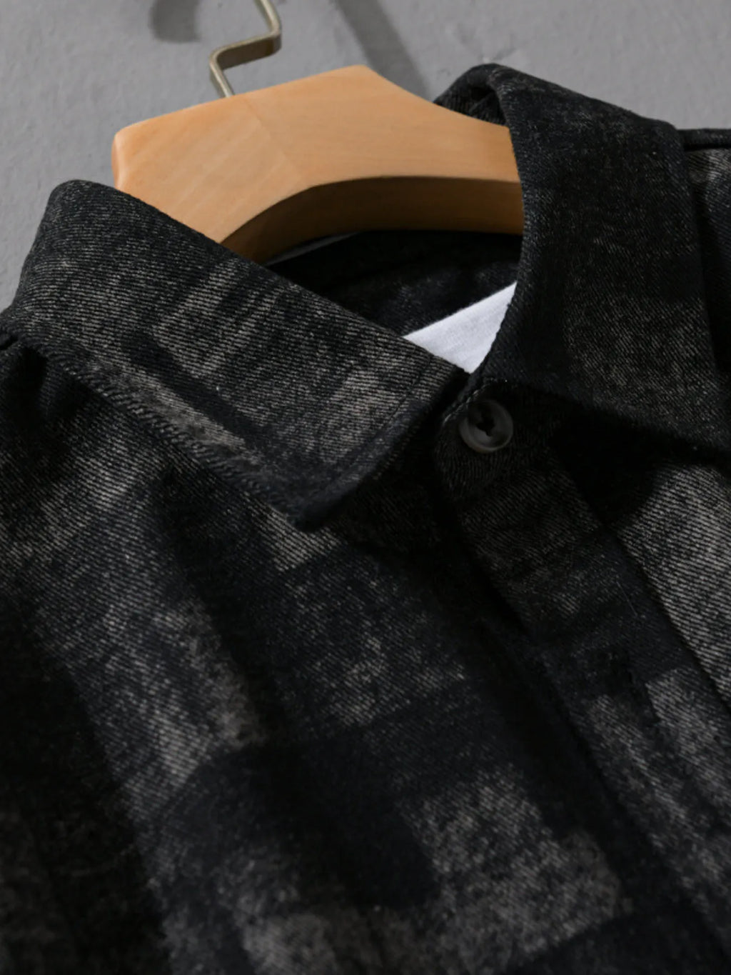 Men's Plus Size Vintage Plaid Button-Down Shirt