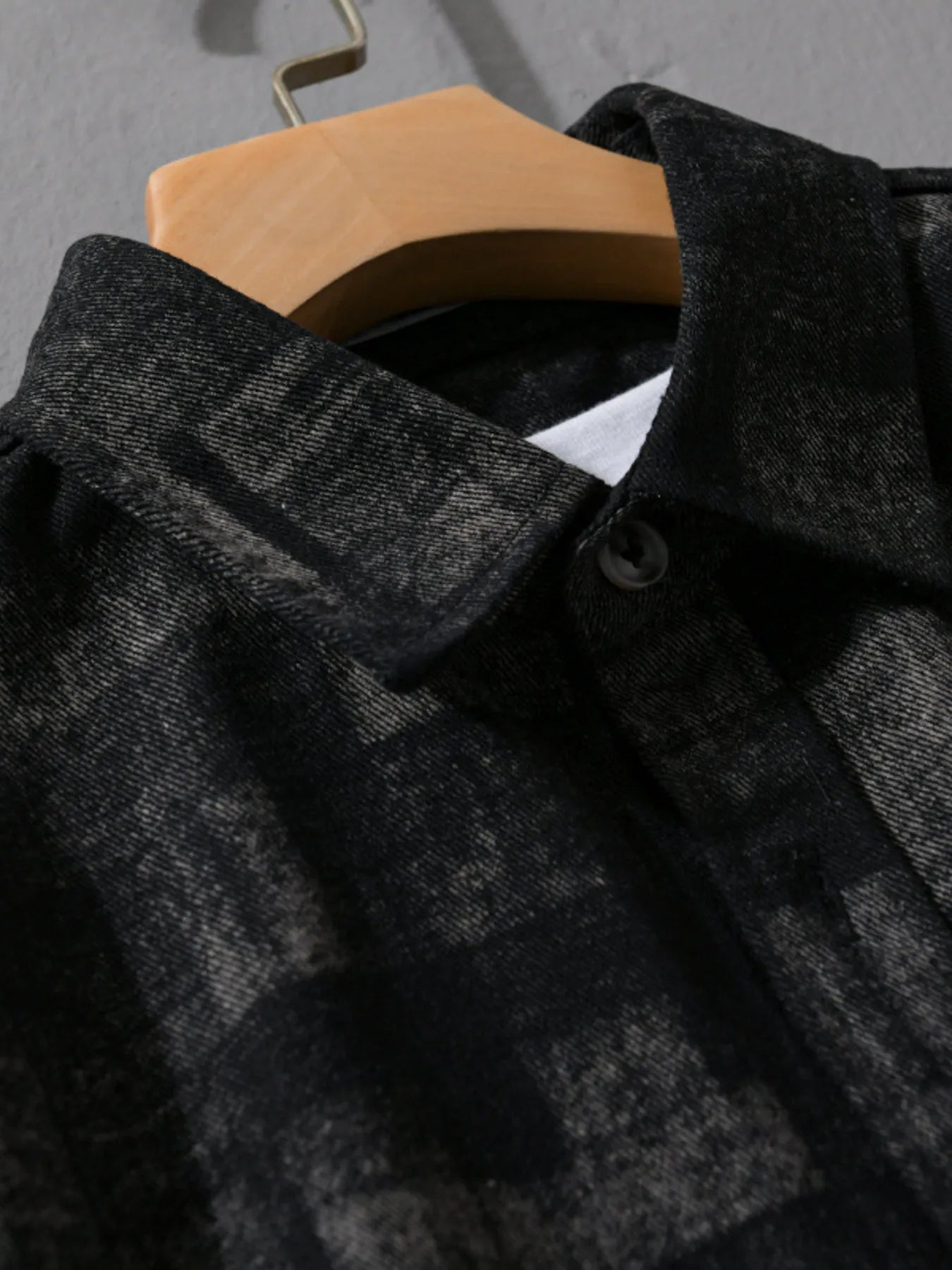 Men's Plus Size Vintage Plaid Button-Down Shirt