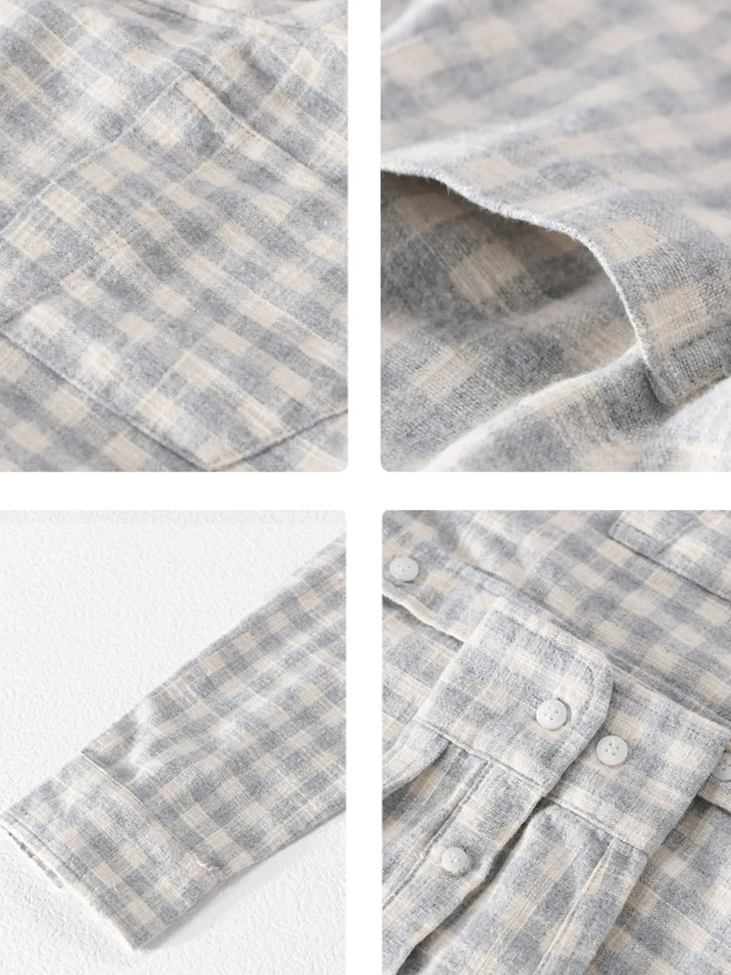 Men's Plus Size Gingham Check Button-Up Shirt