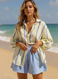 Striped Button Up Long Sleeve Shirt