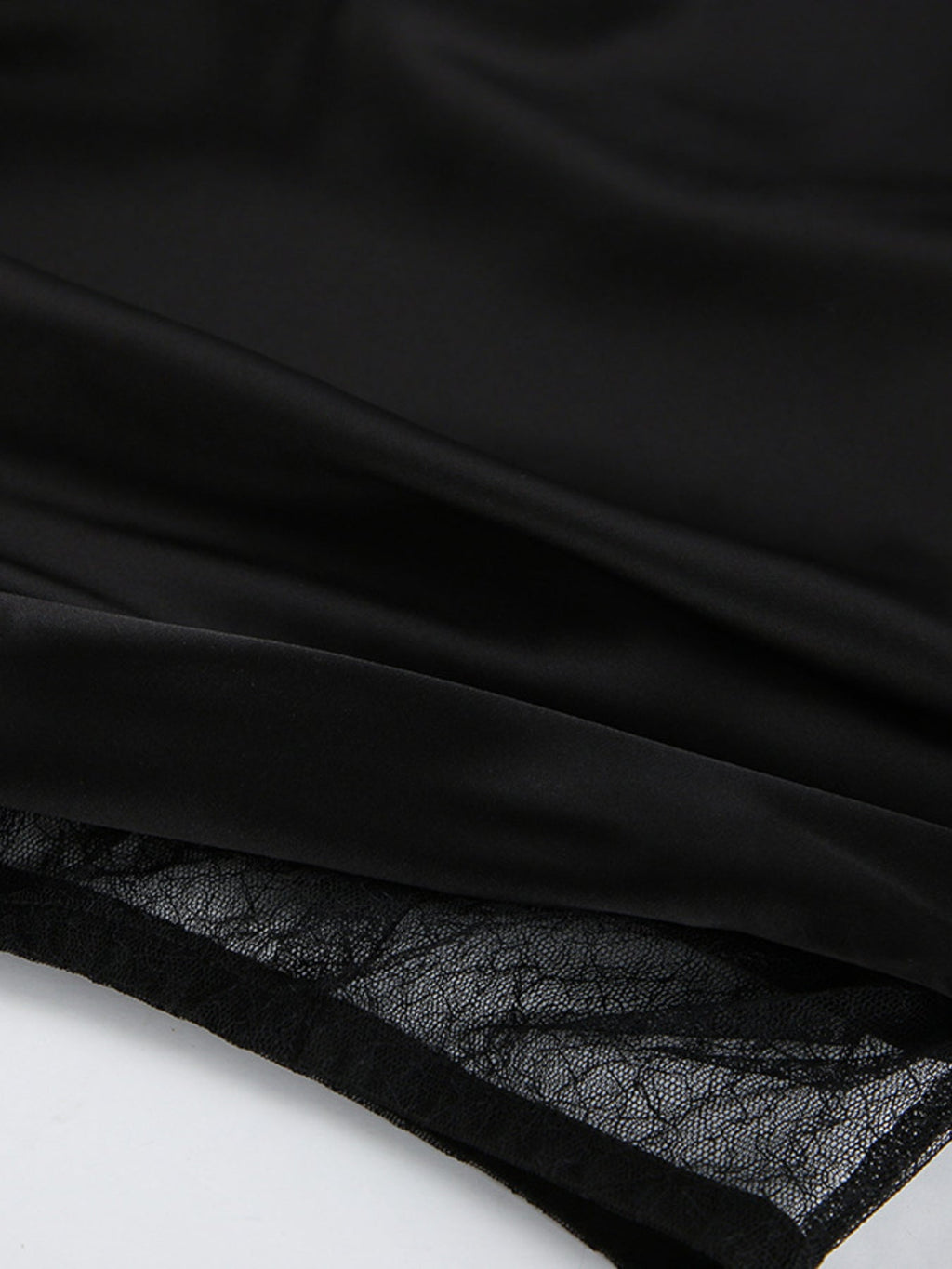 Lace Panel Midi Skirt