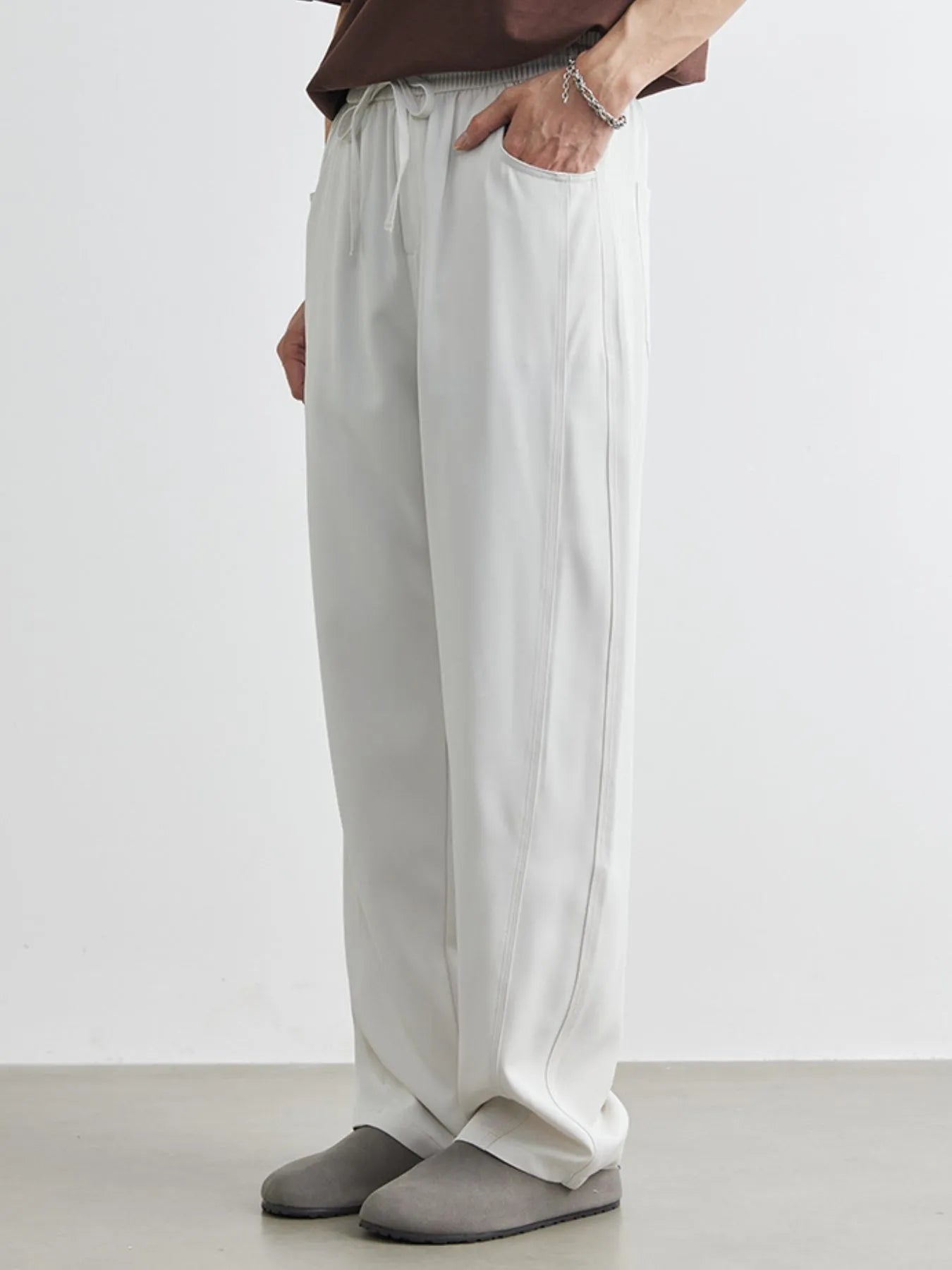 Men's Plus Size Relaxed Fit Wide Leg Casual Pants