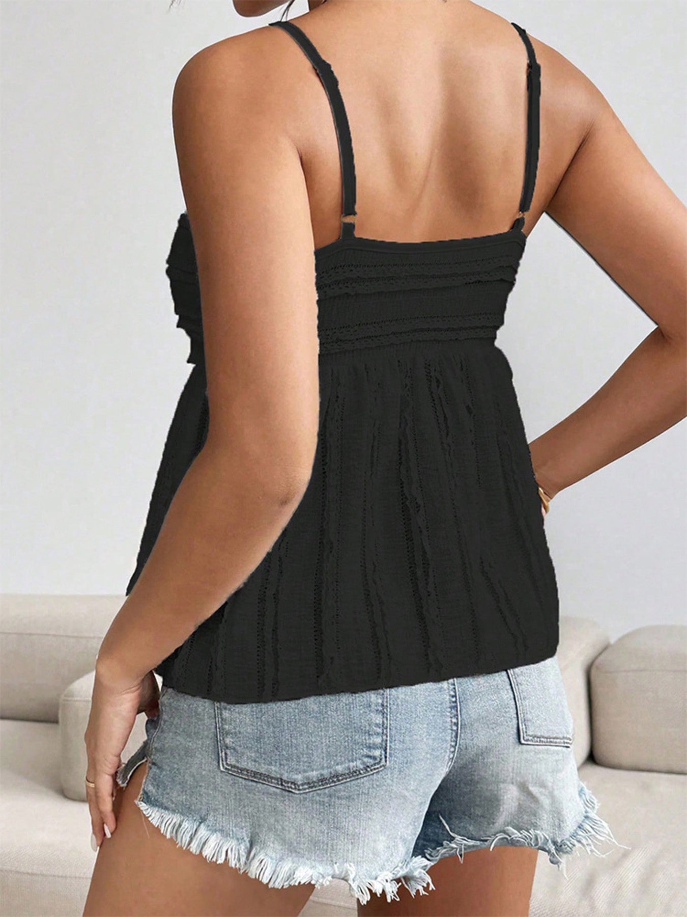 Textured Sweetheart Neck Cami