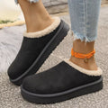 Cozy Plush Lined Platform Slippers