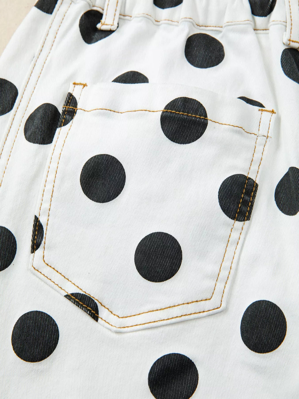 Polka Dot High-Waisted Jeans