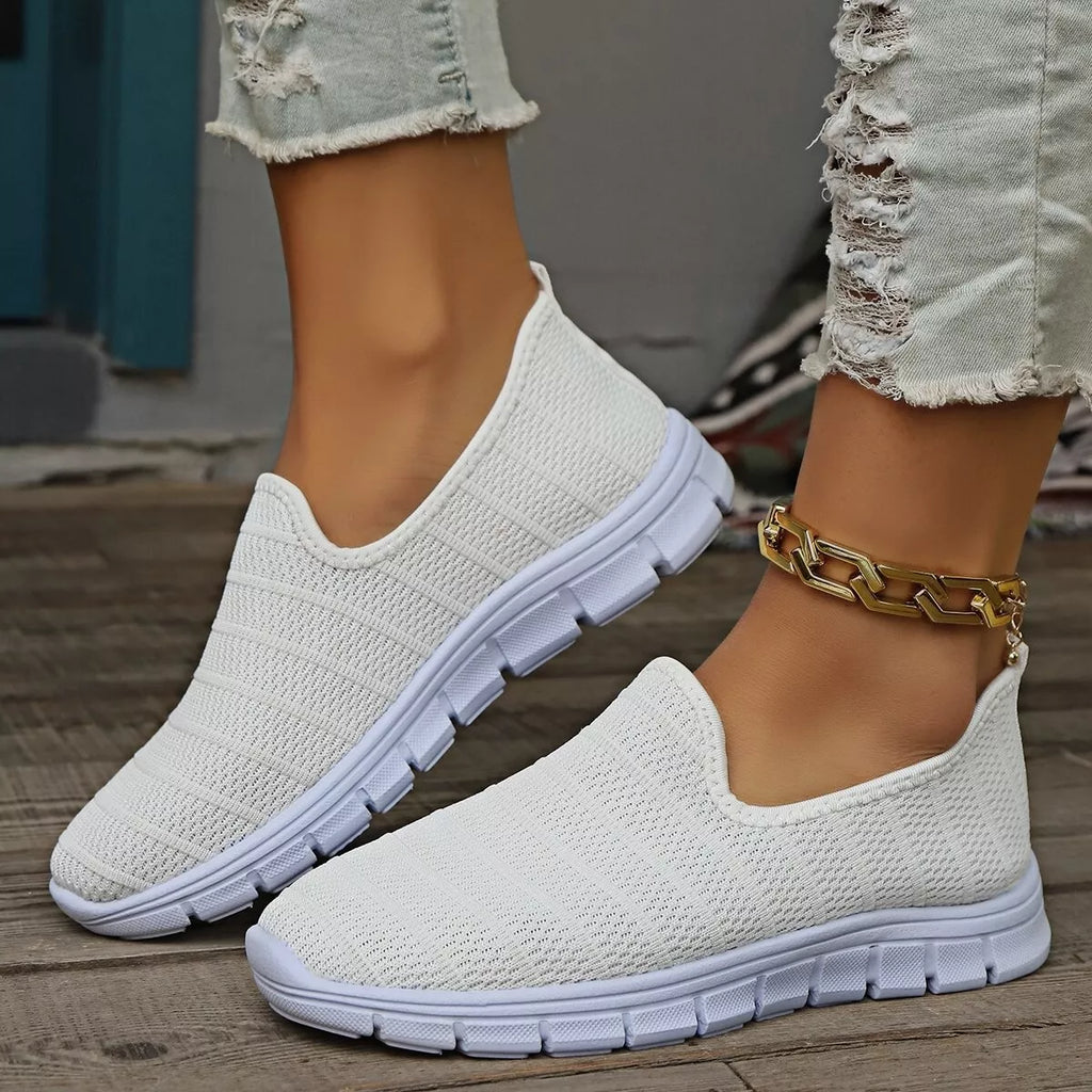 Round Toe Mesh Slip-Ons