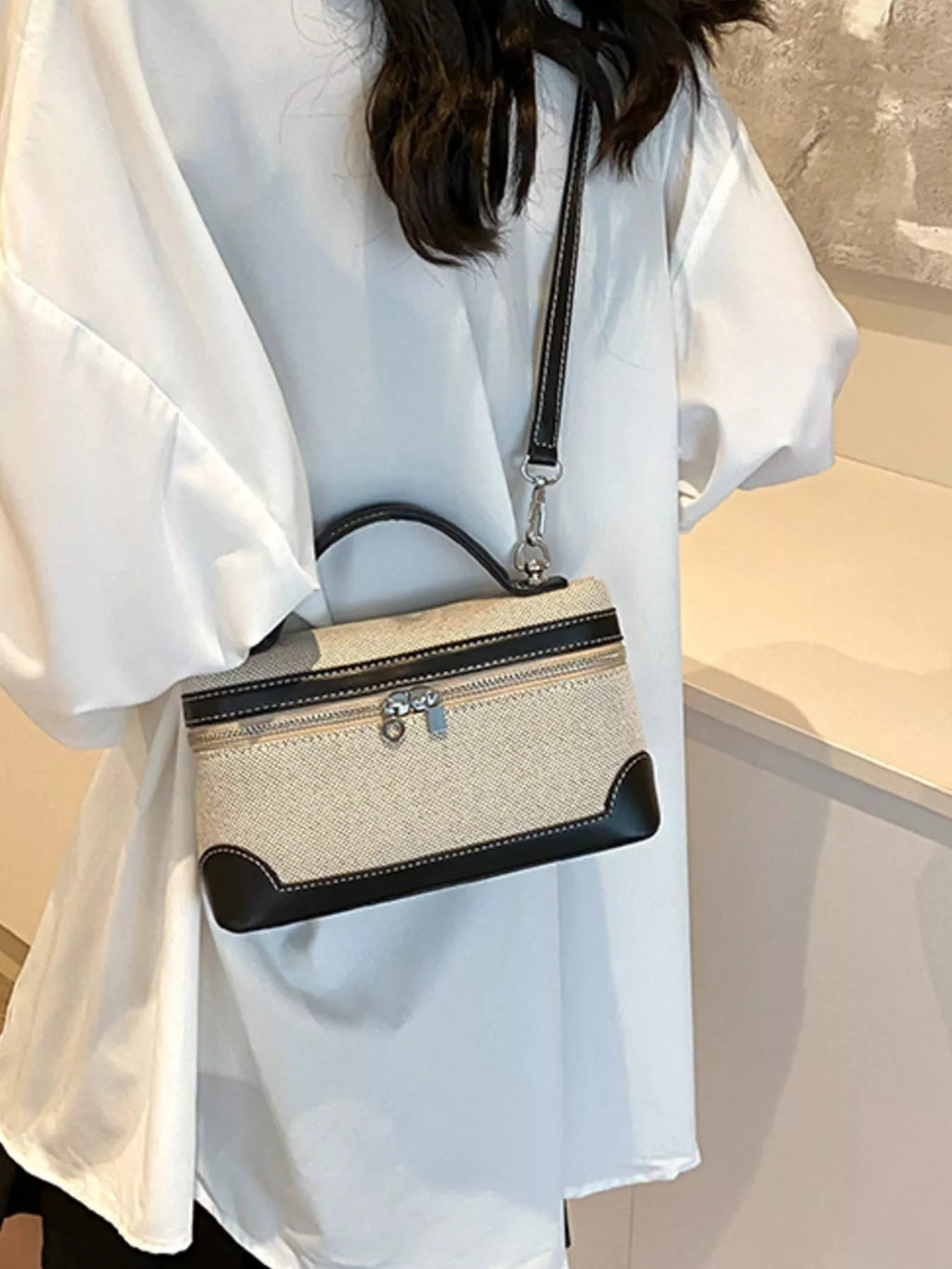 Top Handle Detachable Strap Handbag