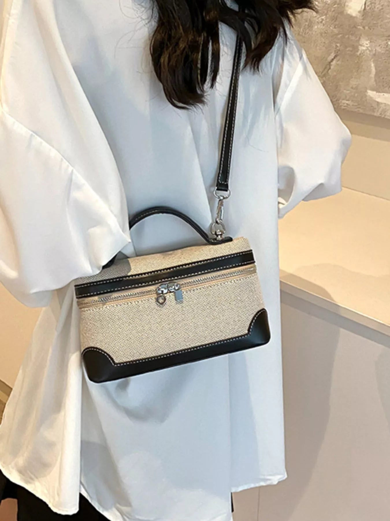 Top Handle Detachable Strap Handbag