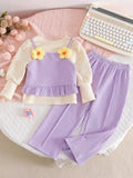 Children's Long Sleeve Top & Cami and Pants Set