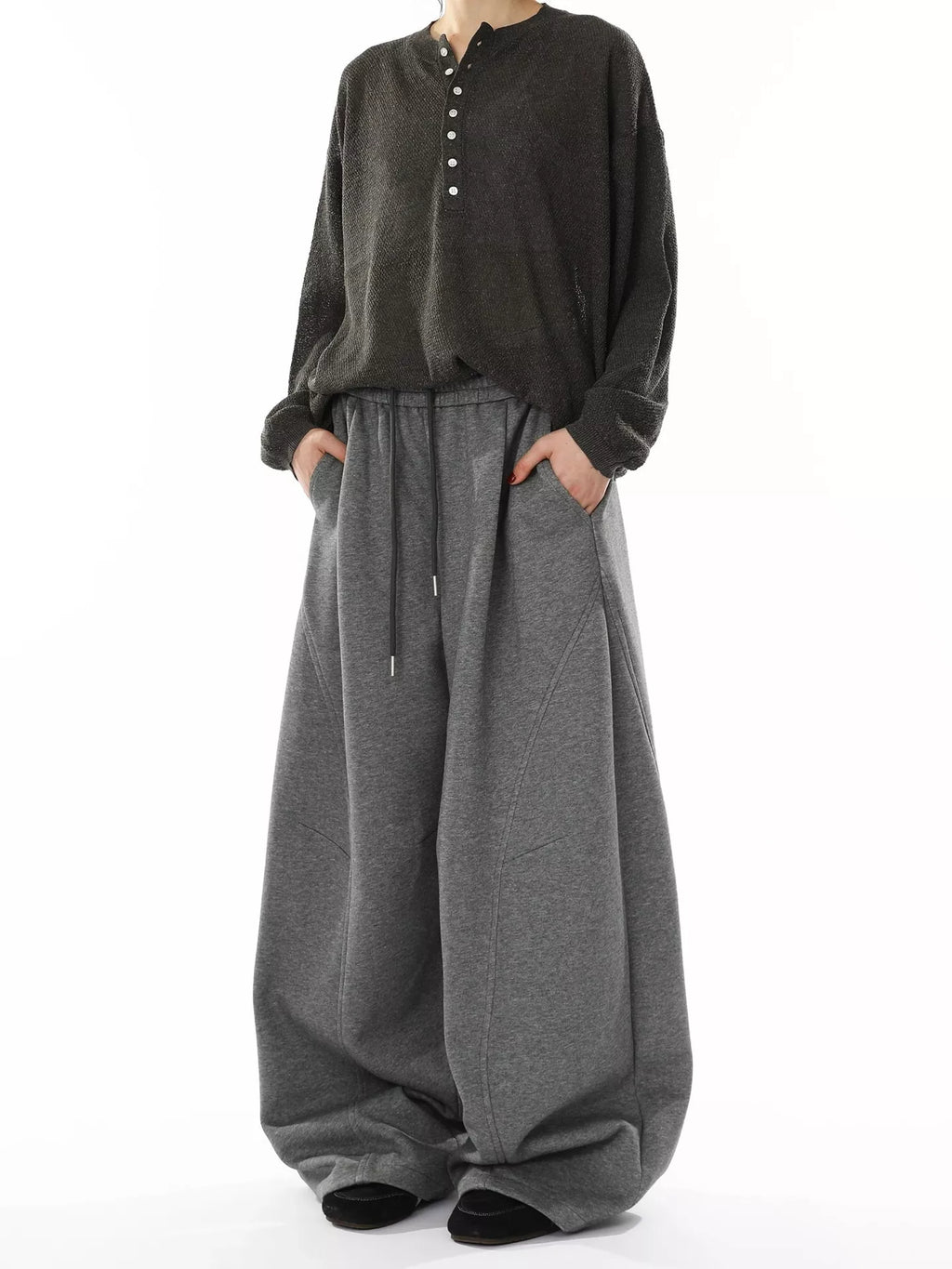 Men's Wide Leg Drawstring Pants
