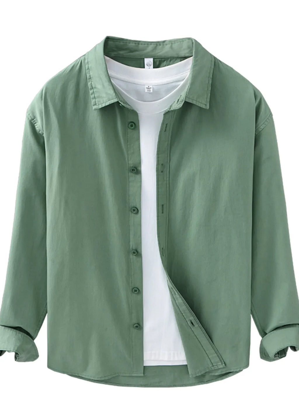 Men's Plus Size Button Up Long Sleeve Shirt