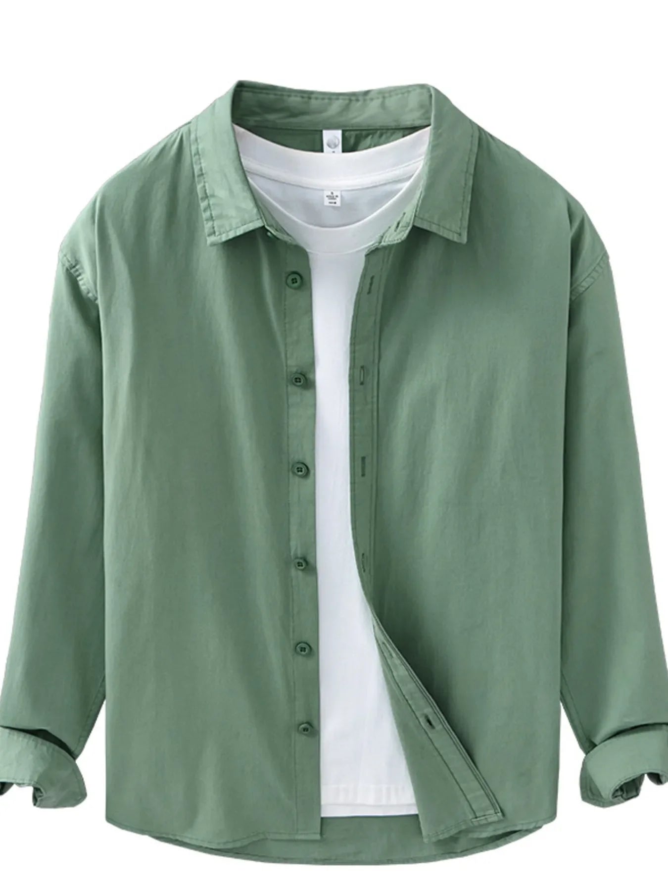 Men's Plus Size Button Up Long Sleeve Shirt
