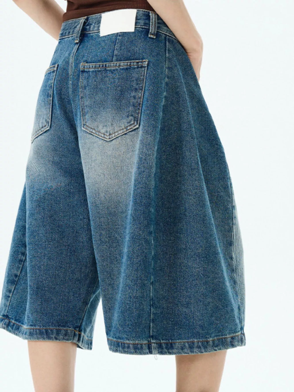 Men's Full Size Wide Leg Denim Shorts Plus Size