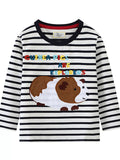 Children's Guinea Pig Explorer Striped Long Sleeve T-Shirt