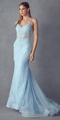 Juliet 250 Embellished Lace Mermaid Dress