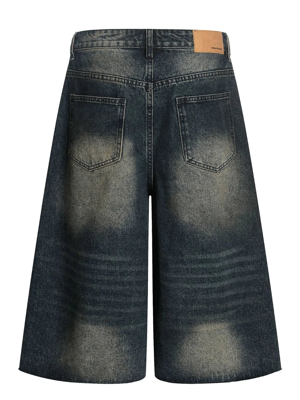 Men's Vintage Wash Wide Leg Capri Jeans
