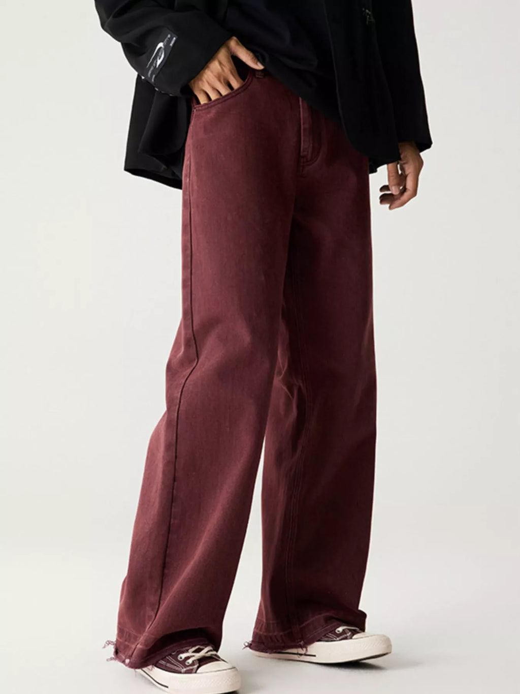 Men's Wash Relaxed Fit Wide Leg Jeans
