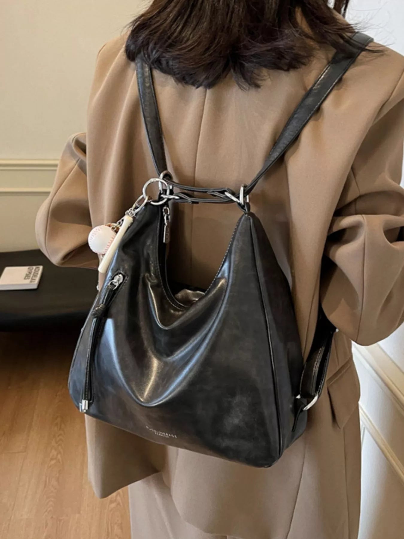 Vintage Style Leather Shoulder Bag