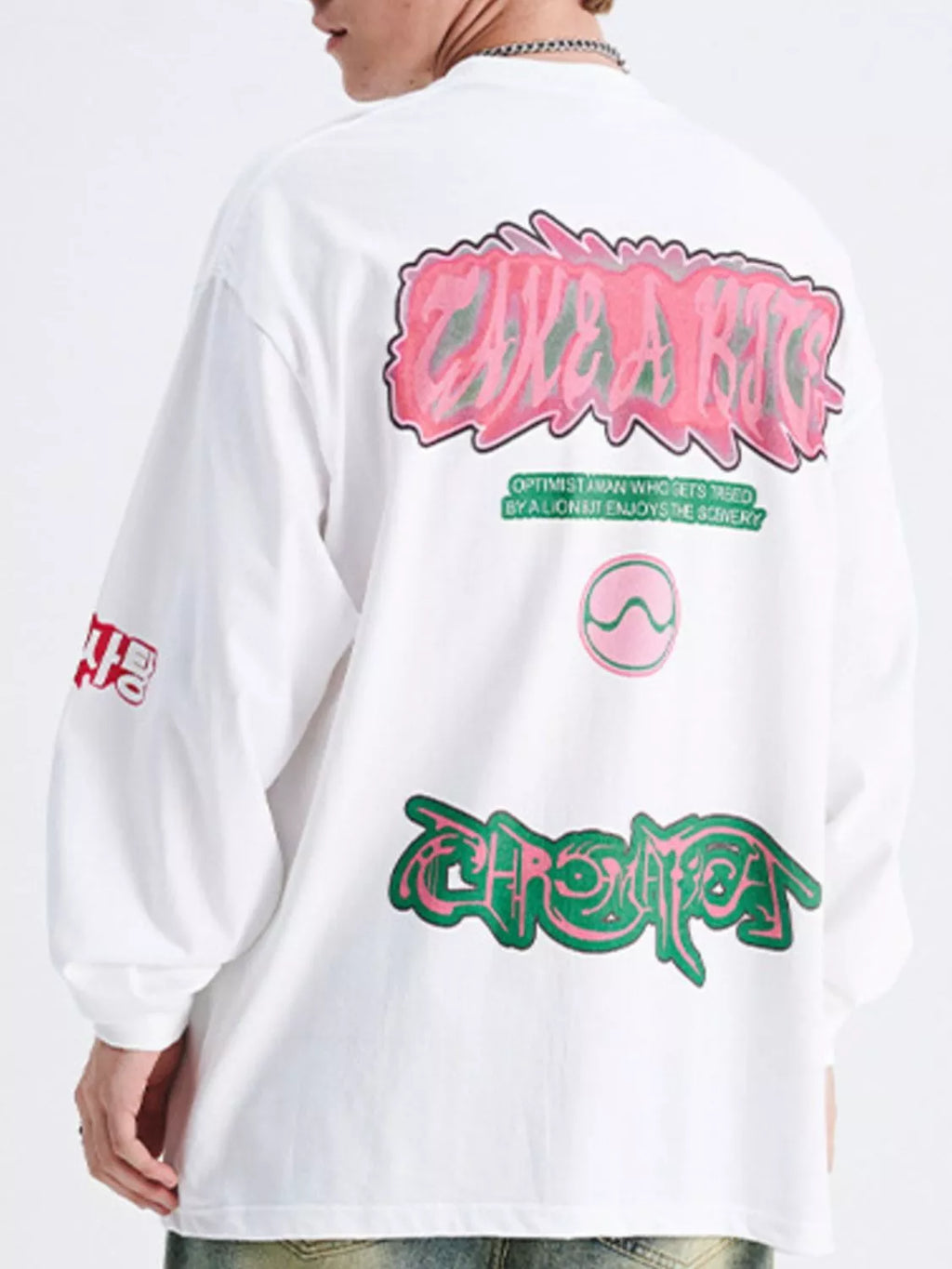 Men's Graphic Round Neck Long Sleeve T-Shirt
