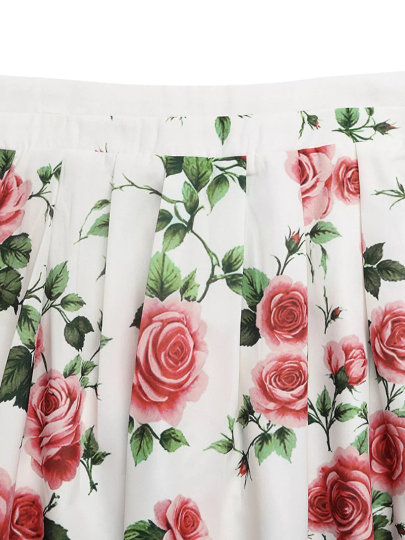 Rose Print Flowy Maxi Skirt