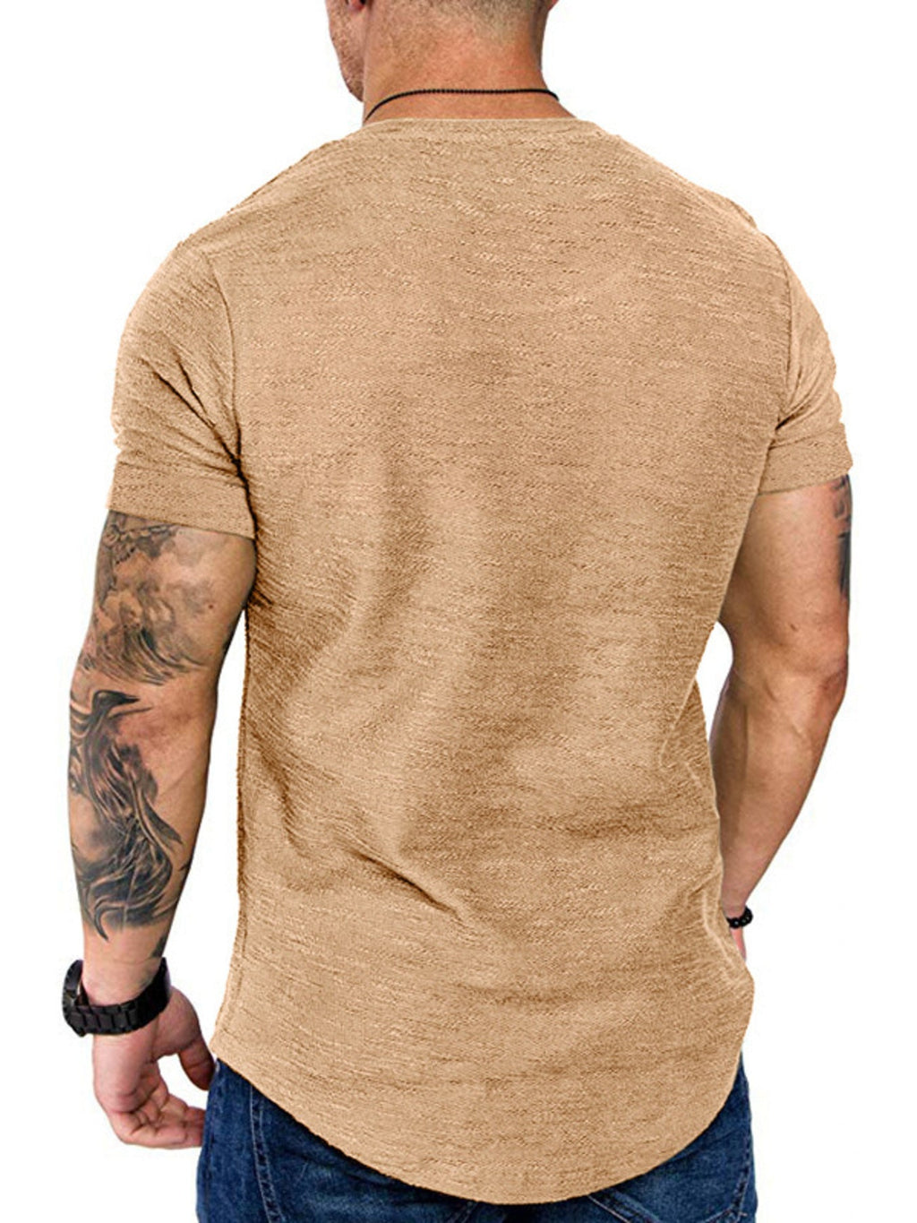 Men's Round Neck Slim Fit Casual T-Shirt