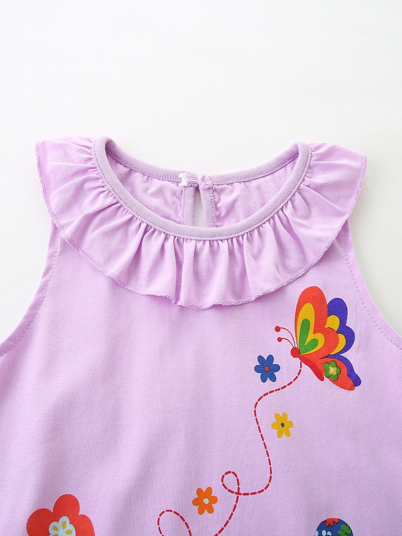 Children's Ruffle Collar Floral A-Line Dress