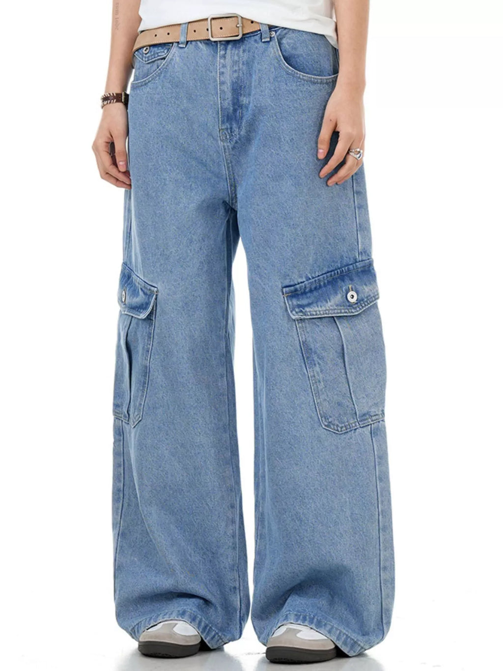 Men's Wide Leg Cargo Jeans