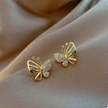 18K Gold-Plated Butterfly Stud Earrings