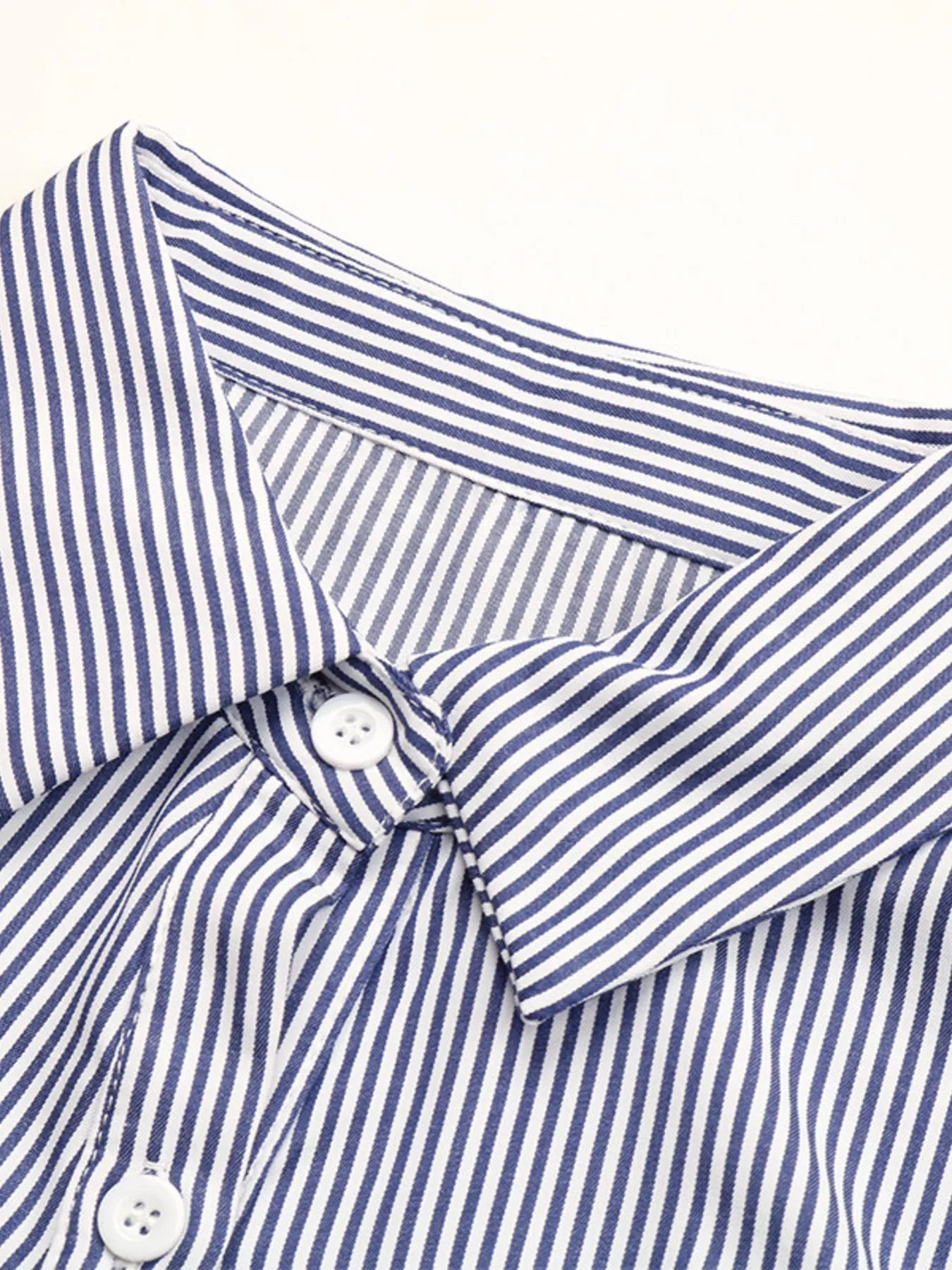 Striped Button-Up Shirt Dress