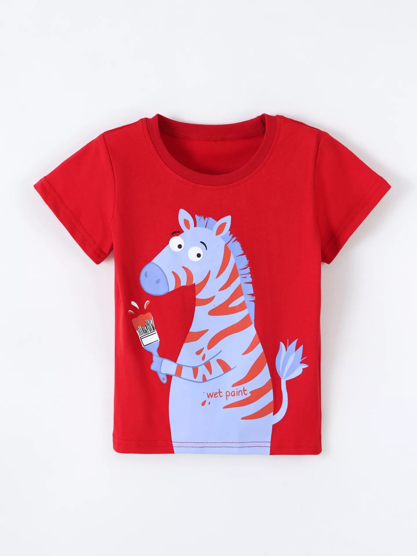 Children's Zebra Round Neck T-Shirt