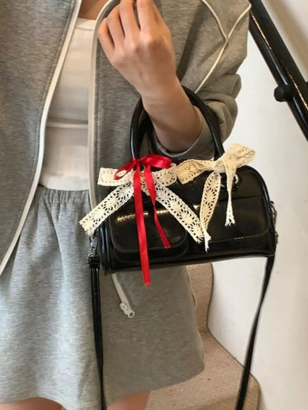 Bow Decor Crossbody Bag