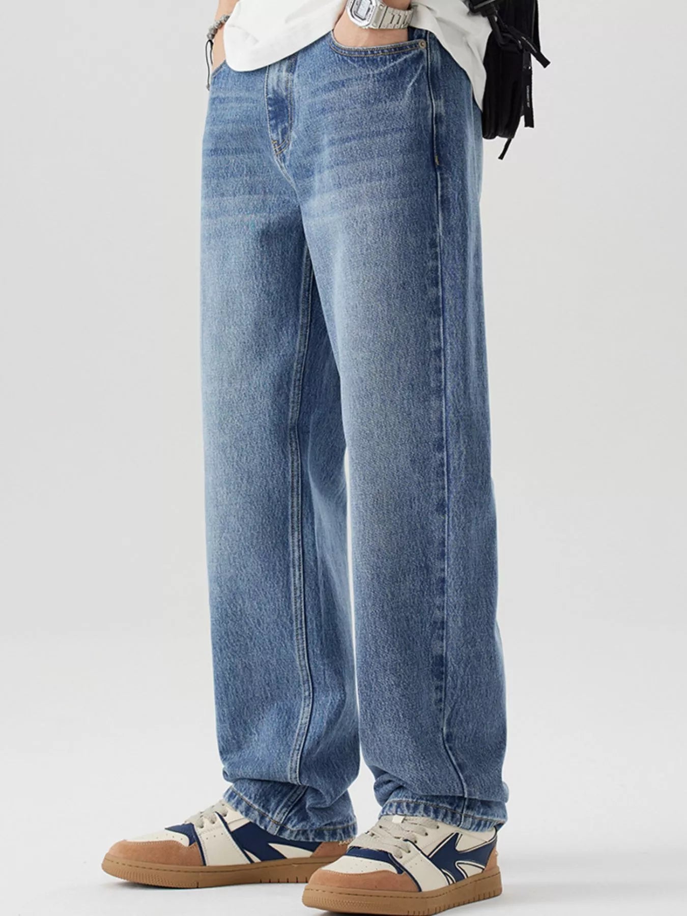 Men's Relaxed Fit Wash Jeans