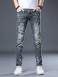 Men's Distressed Slim Fit Jeans