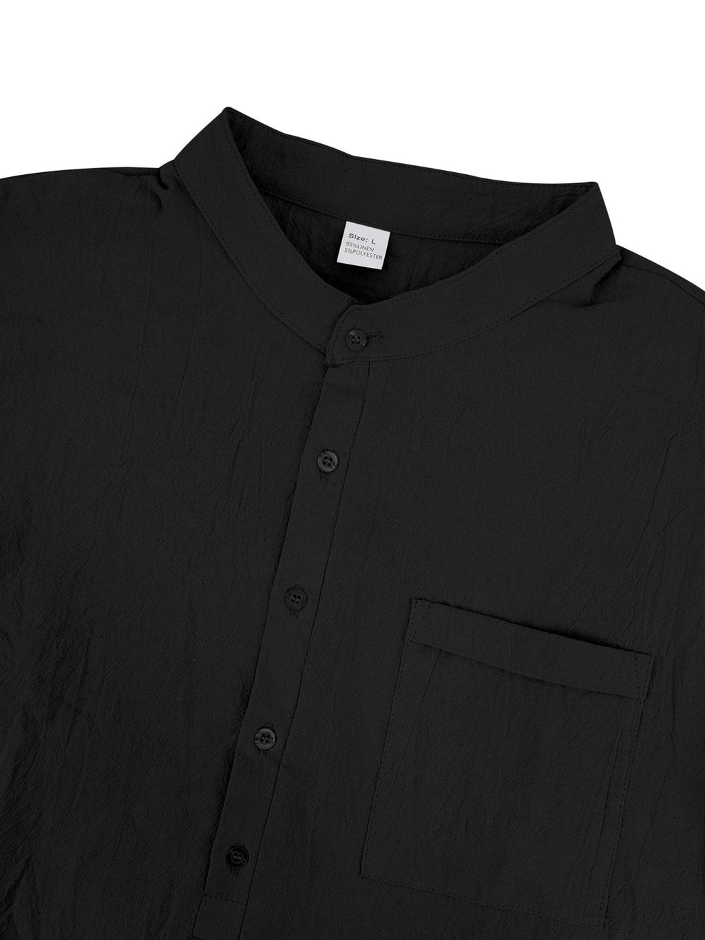 Men's Full Size Button Detail Long Sleeve Shirt Plus Size