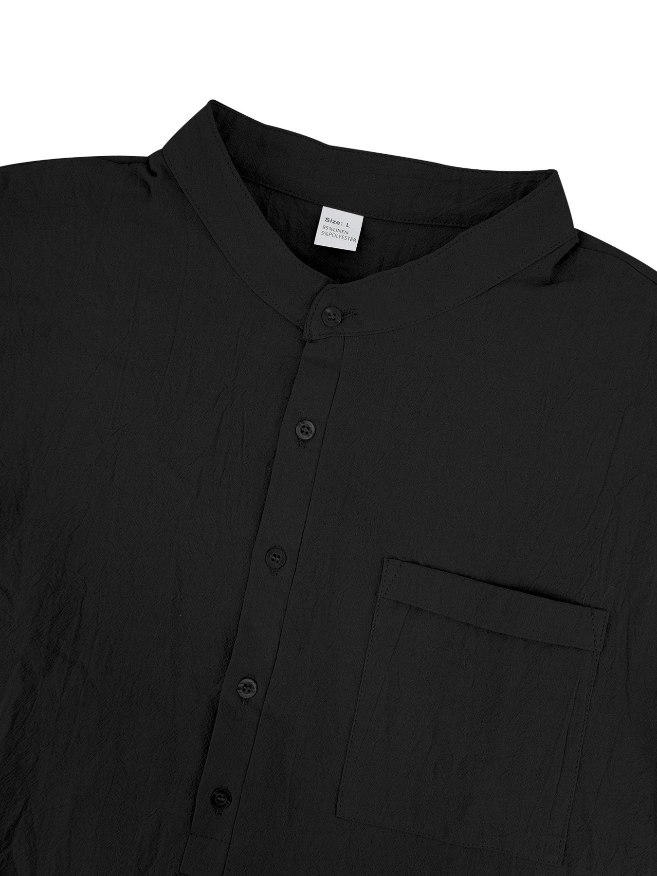 Men's Full Size Button Detail Long Sleeve Shirt Plus Size