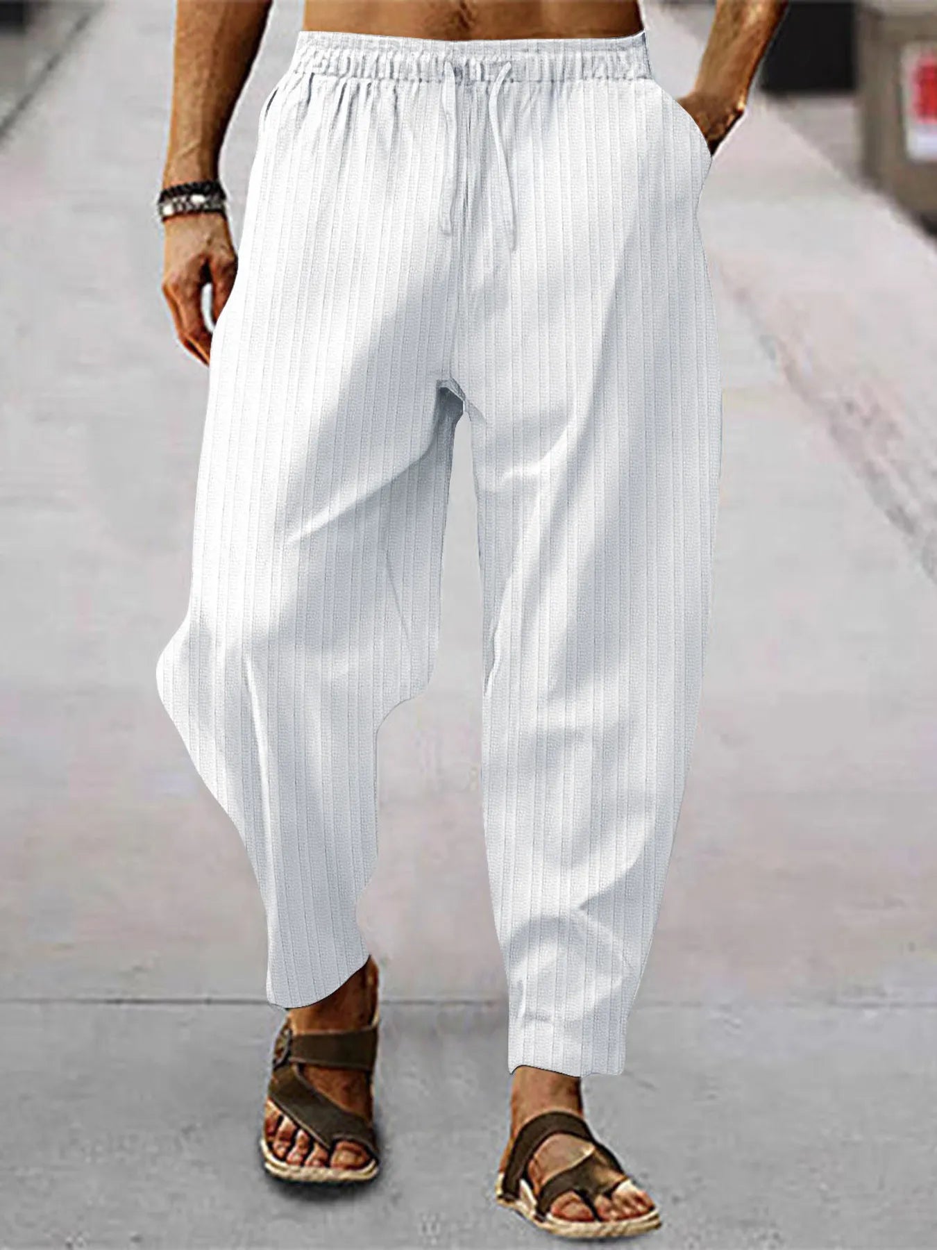Men's Full Size Relaxed Fit Drawstring Pants Plus Size