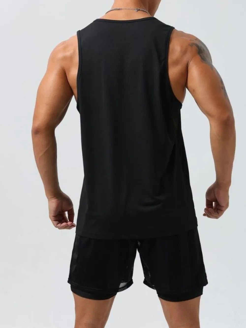 Men's Plus Size Round Neck Tank