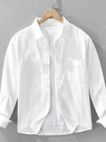 Men's Plus Size Button Up Long Sleeve Shirt