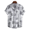 Men's Plus Size Casual Printed Short Sleeve Shirt