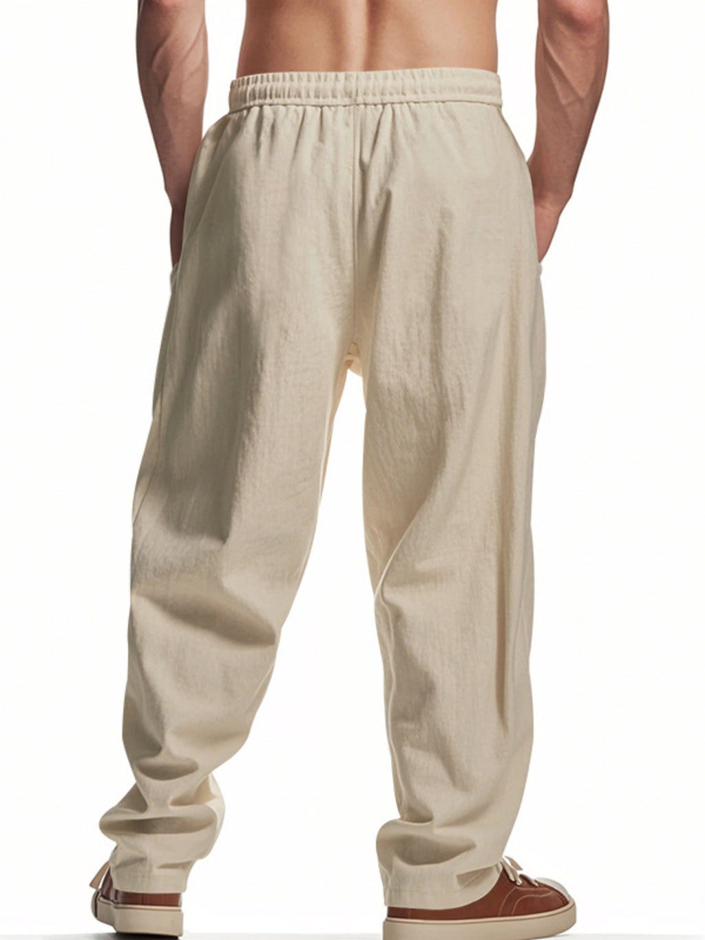 Men's Full Size Drawstring Letter Casual Pants Plus Size