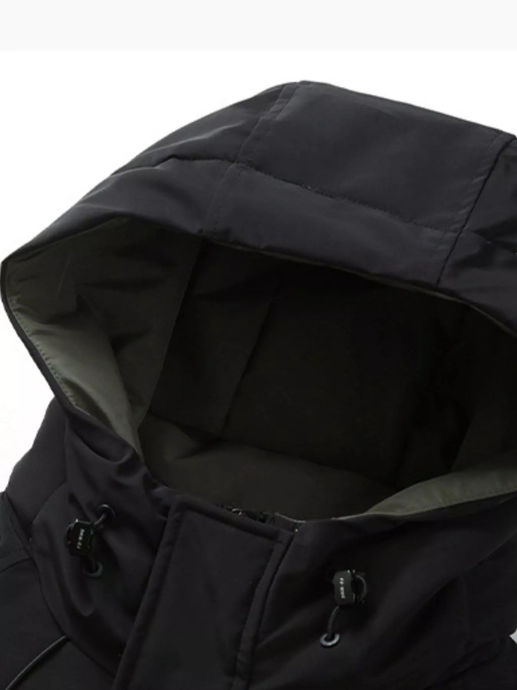Men's Plus Size Adjustable Hooded Parka Jacket with Multiple Pockets