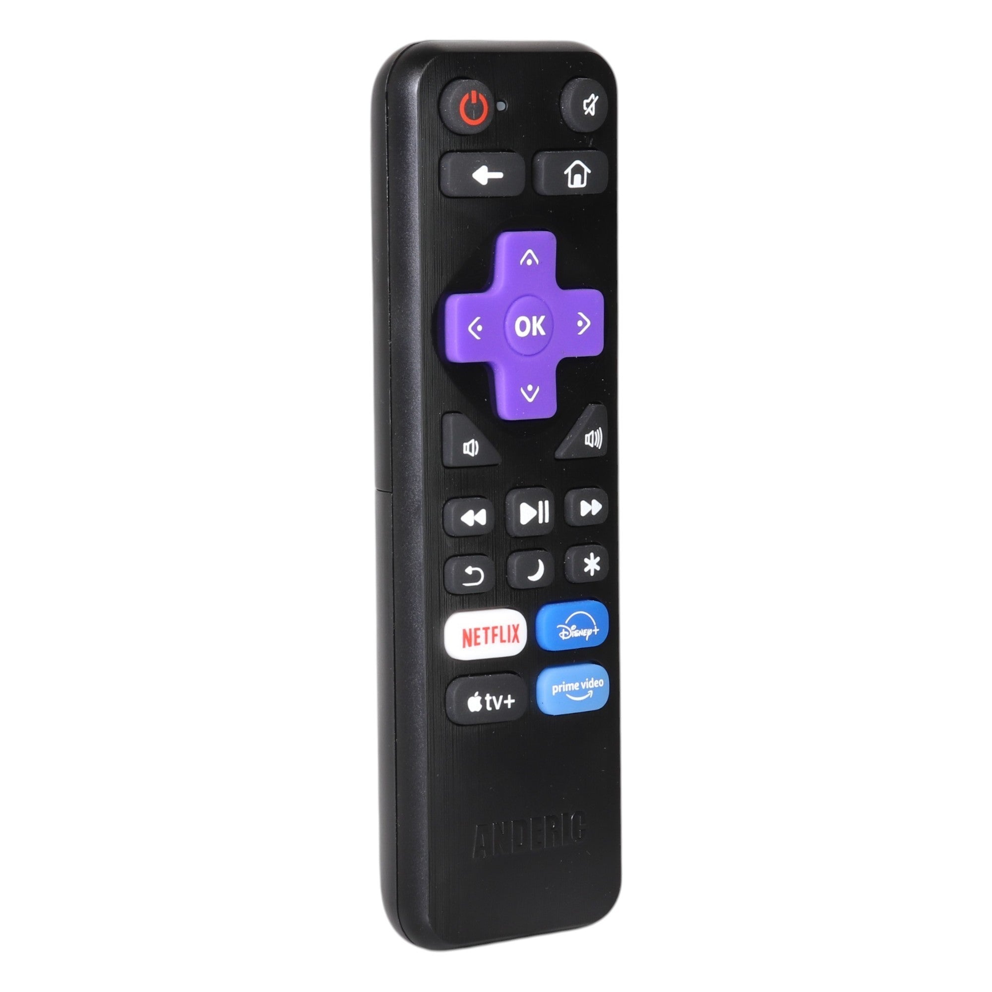 Anderic RRST01.26 Universal for all Roku Players and TV's with Learning | Replaces RC-ALIR, RC-CHIR, RC280, Ultra, Express, and more
