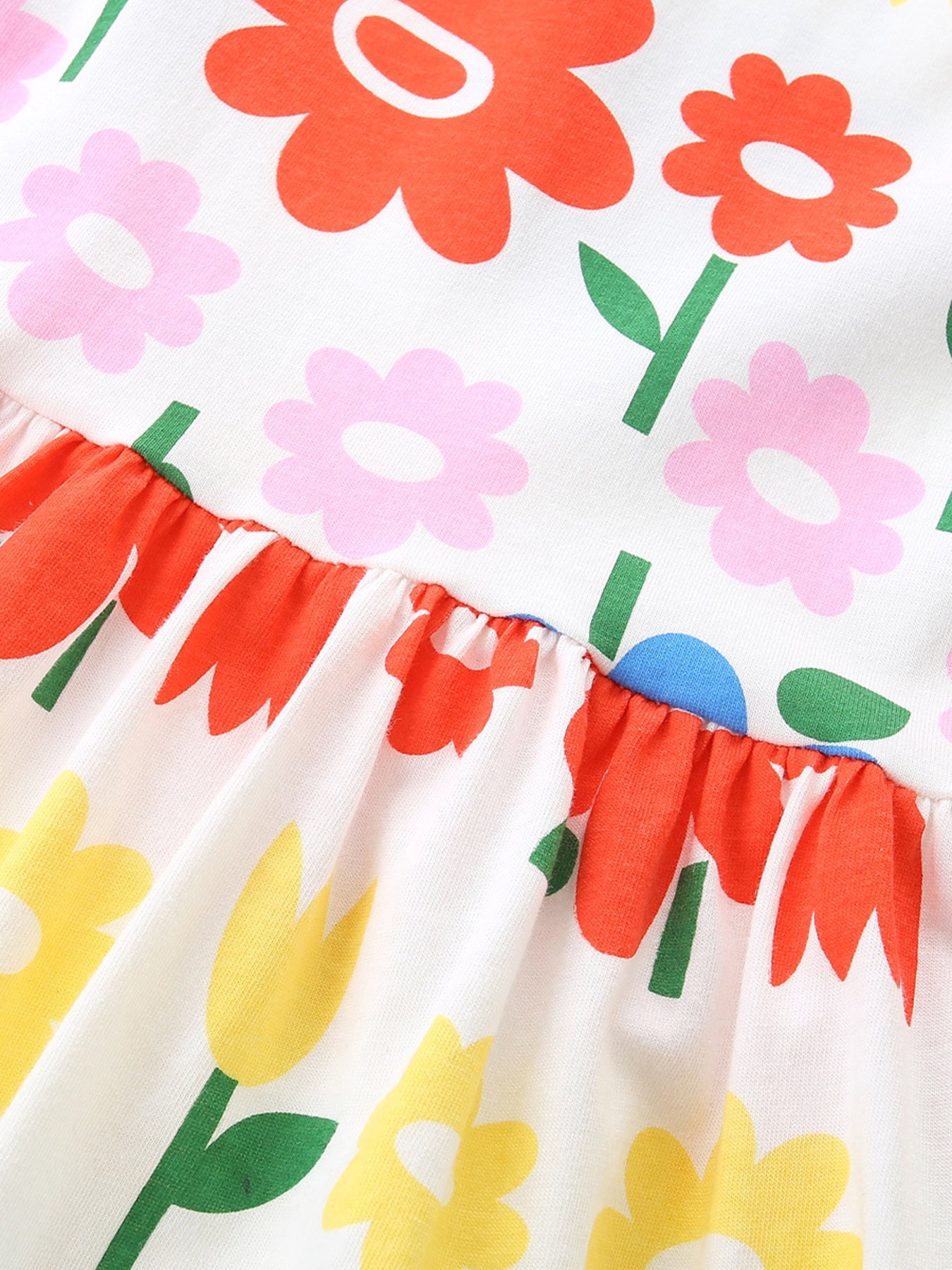 Children's Floral Print Casual Dress