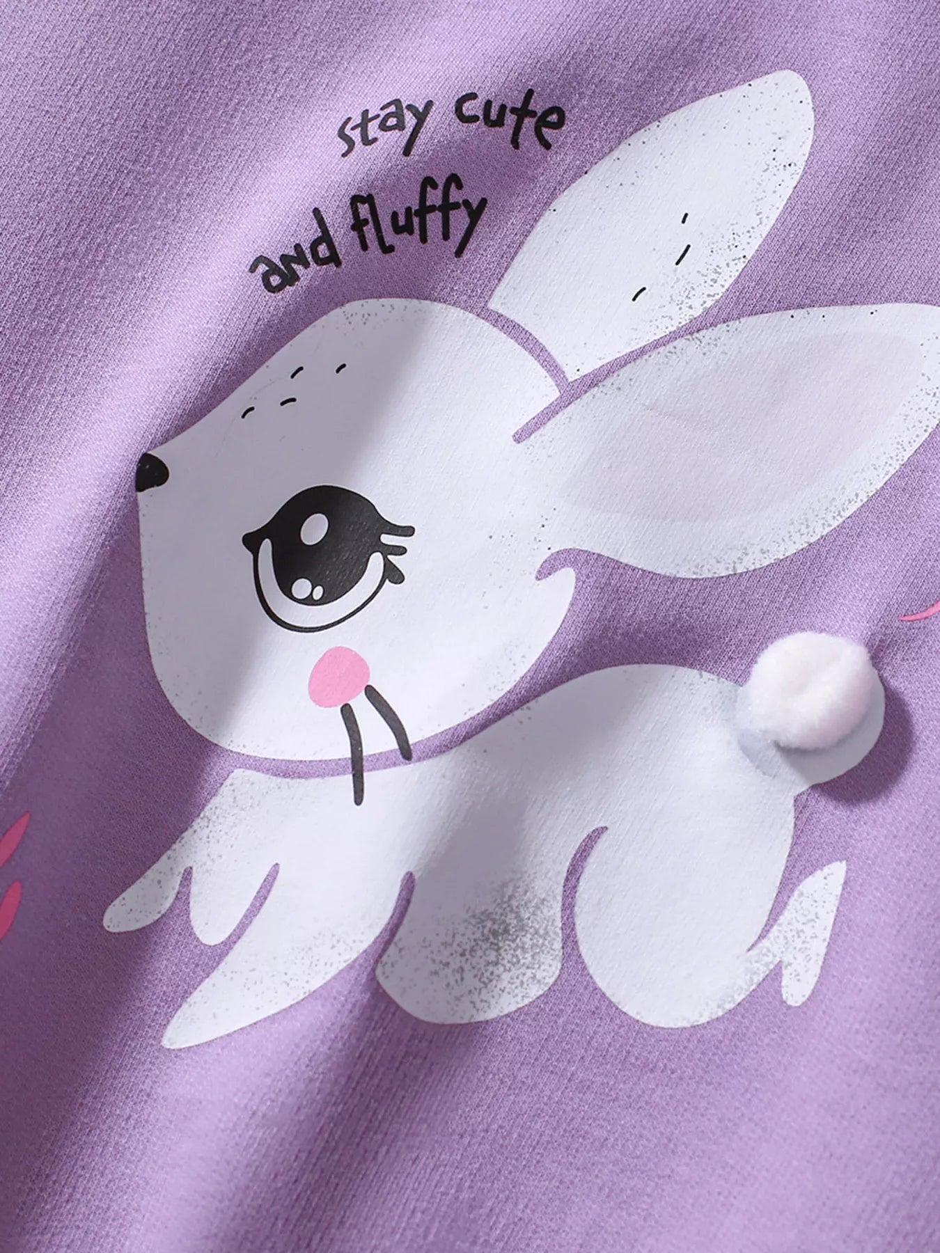Children's Bunny Half Sleeve Top and Shorts Set